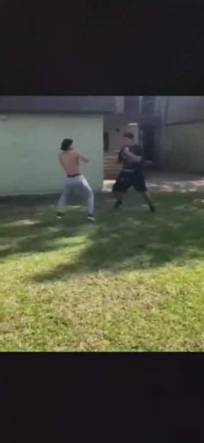 The sound effects after every punch is something else