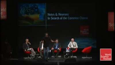 Bobby McFerrin plays a crowd of people