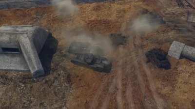 Everybody is gangsta until two bunkers start fighting each other