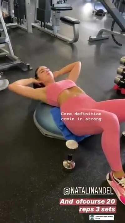 Natalie in Pink Workout Compilation 2/27