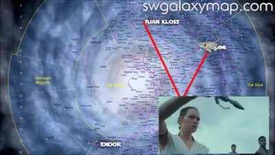 In TROS they cover enough territory to cross the galaxy twice in under 16 hours