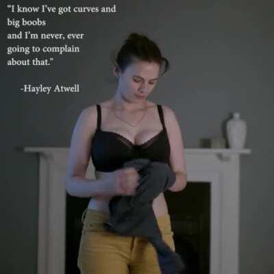 Hayley Atwell is proud of her big tits
