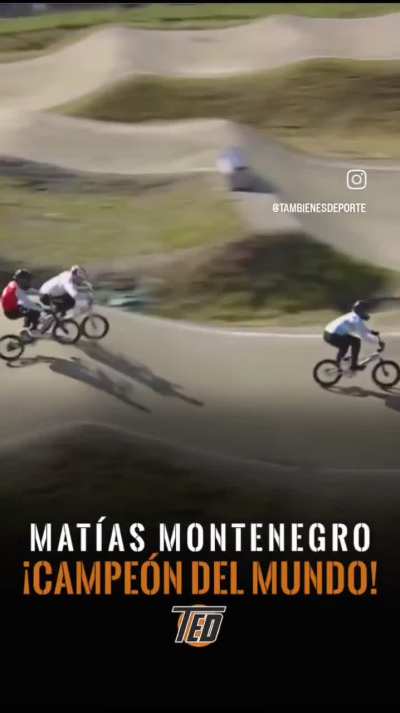 Otra coronación de gloria y van... Matias Montenegro campeón en BMX: