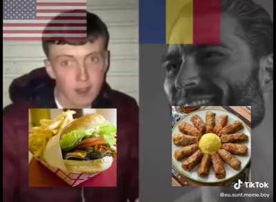 Fat and weak w*sterner food🤢🤮 VS strong and healthy Daco-Roman cuisine 💪🏽😎🇷🇴