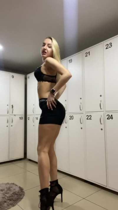 my gym shorts are so tight after the pole dance workout.. could somebody help me getting it off