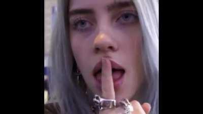 Tongue dancing behind her finger 👅