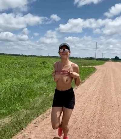 Don't mind me, just going for a run 😜