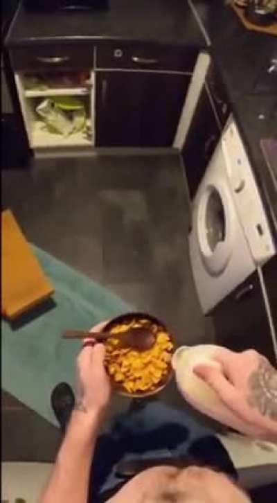 Just enjoying breakfast