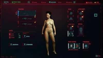 Nude Character in Cyberpunk 2077