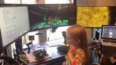 She has to work on her spaceship, apparently I’ll be doing the dishes.