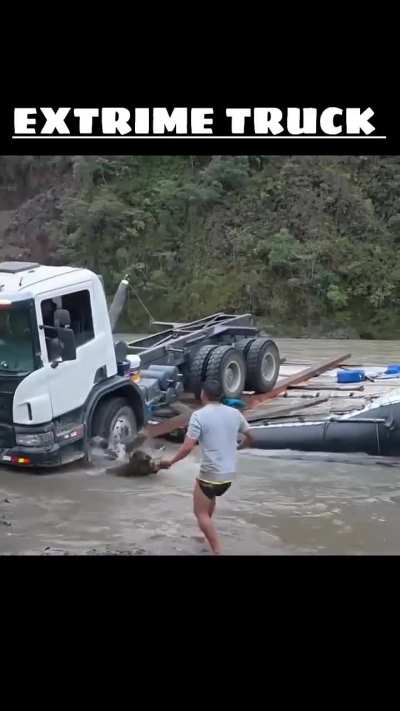 taking the truck for A swim, kinda...
