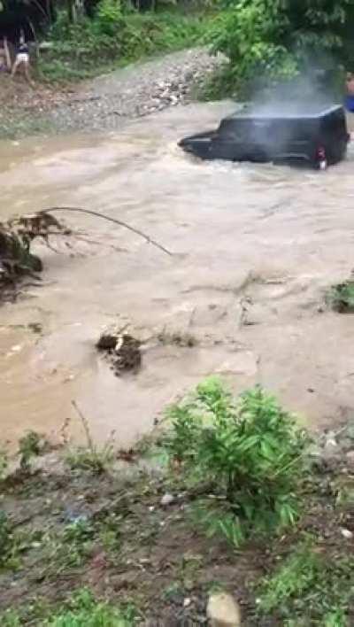 Idiot gets saved by shirtless Clark Kent