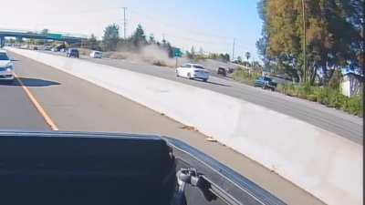 [OC] People please be prepared to exit… Tesla misses their exit and unintentionally goes off roading.