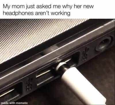 To plug in some headphones