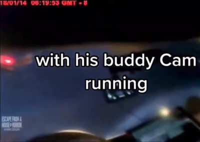 Body cam footage of Jordan Turpin after she escaped from her parents in 2019. She and her 12 siblings were kept imprisoned in the home for decades, and were only allowed one shower per year. When deputies entered the residence they were met with the stenc