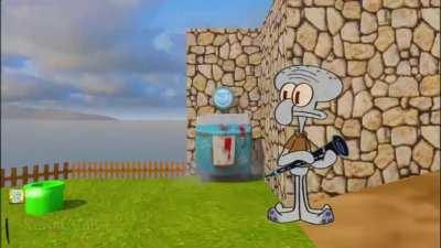 Squidward gets thrown into bo3 Mario zombies