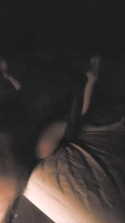 The lighting sucks, but you tell me if she's enjoying herself!