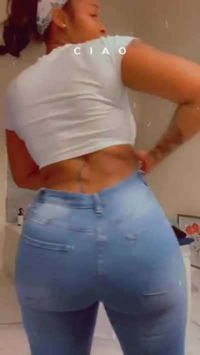 Jumping into them jeans