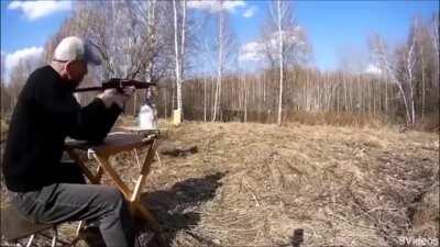 Gun hang fires and almost kills the owner