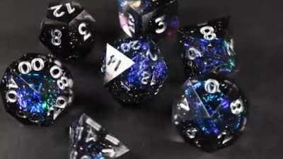 [OC]Galaxy inspired dice design