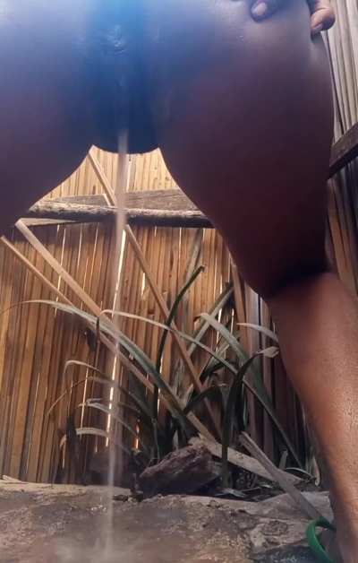 Taking a pee outside