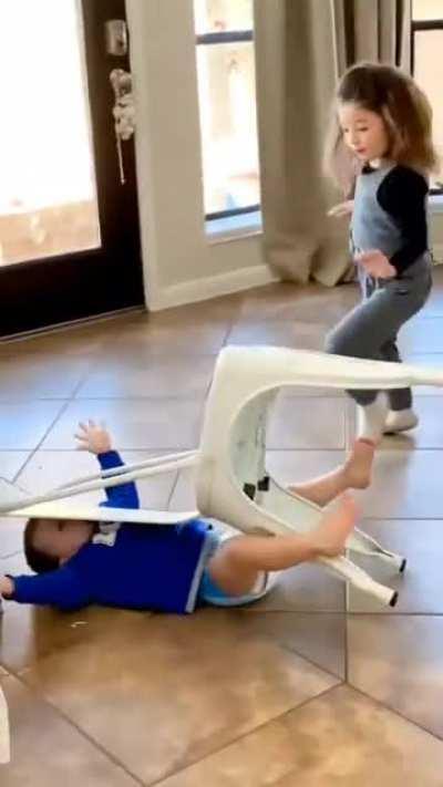 someone not climbing chair again.