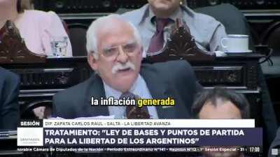 Diputado Viejo Basado de LLA, entró en un trance de Liberalismo Desenfrenado y dió una Masterclass en el congreso