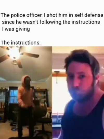 Sit down, stand up from that chair and f**king sit