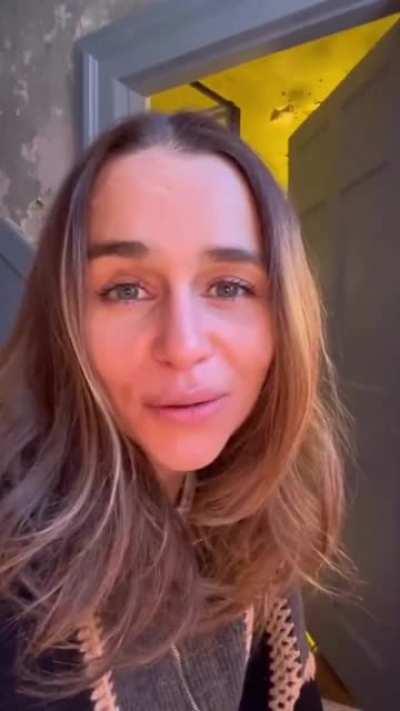 Emilia talking about her charity's cycle challenge