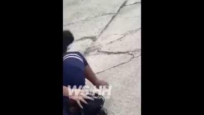 Porn star Simone Richard throwing hands