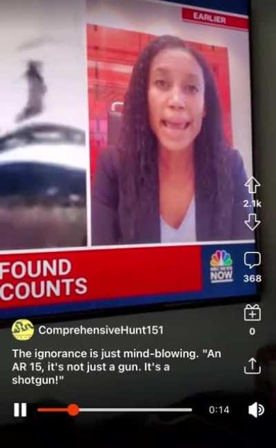 An ar15 is a … shotgun? How did this even air?