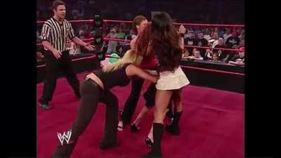 Trish stratus humiliates & strips christy hemme in her raw initiation