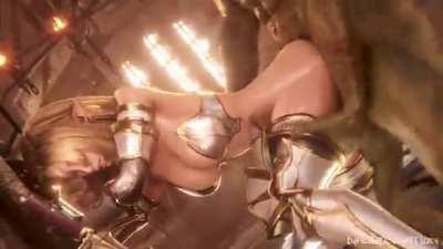 the elf sword master and the orc leader