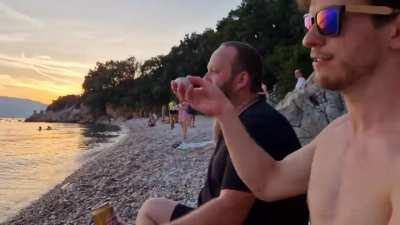 Her: I bet he's cheating on me. Him: