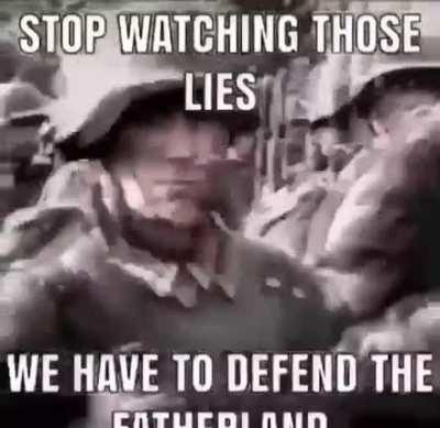 Defend fatherland (just a meme I found. I do not support nazis.