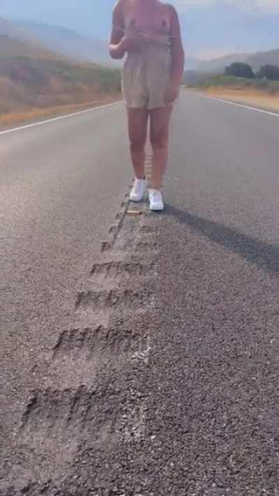 Sneaking in a flash before more cars came