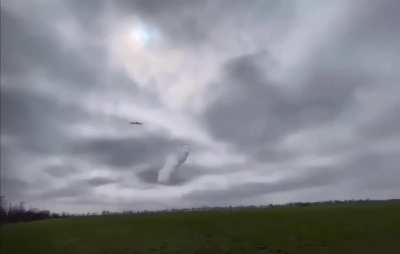 Pair of Su-25 Frogfoots launching rockets against Russian targets and quickly maneuvering while activating flares. 299th Tactical Aviation Brigade. Published on January 3, 2025