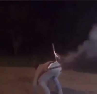 Really dodged the firework on that one..