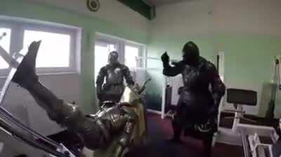 Krewsaders getting ready to protect panda queen’s honour and Lord Immersion’s Christianity