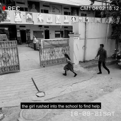 School girl uses her wits and avoids tragedy