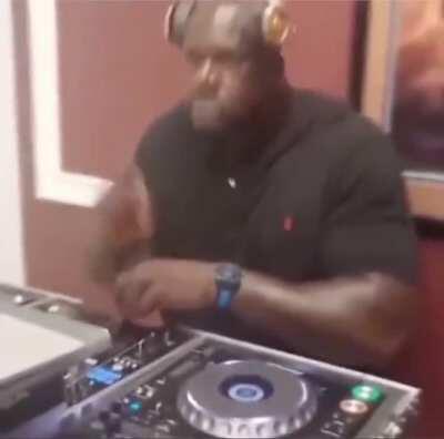 dj shaq got the crowd going stupid