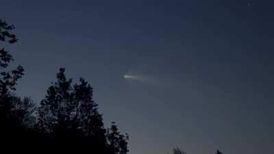 Just like a comet, Crew-2 soars over Virginia skies.