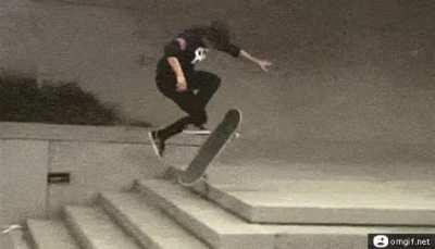 Skateboard seems to defy gravity