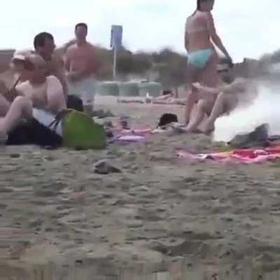 Having flashbacks at the beach