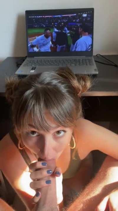 All he has to do is pull it out and he knows Iâll suck him off