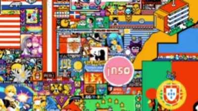 Look how well Bad Apple is being animated here in r/place through Timelapse!