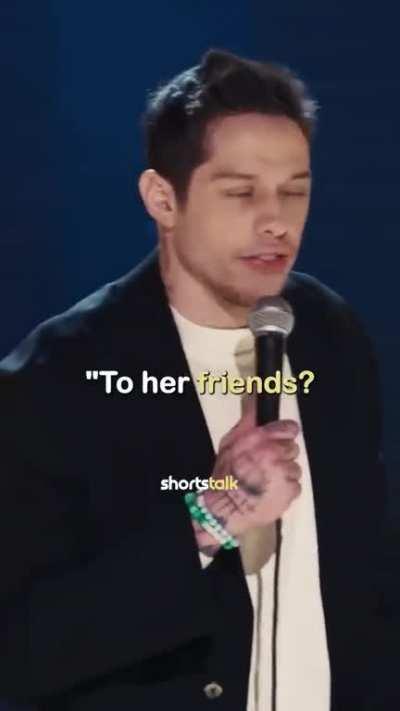 pete Davidson on ariana grande. - always great to see Pete's self-depreciation / appreciation