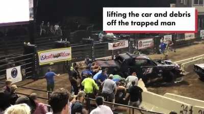 Guy got little too close to the action