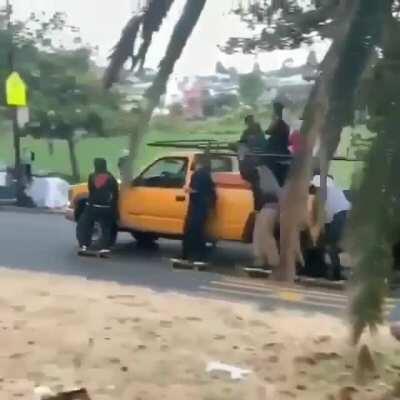 People hillbombing Delores Park in SF