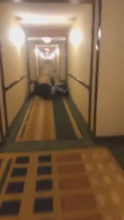 A very competitive foot race